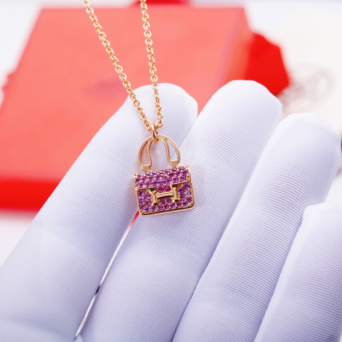 ¡®Lume Jewelry¡¯CONSTANCE PEDANT PURPLE DIAMOND NECKLACE