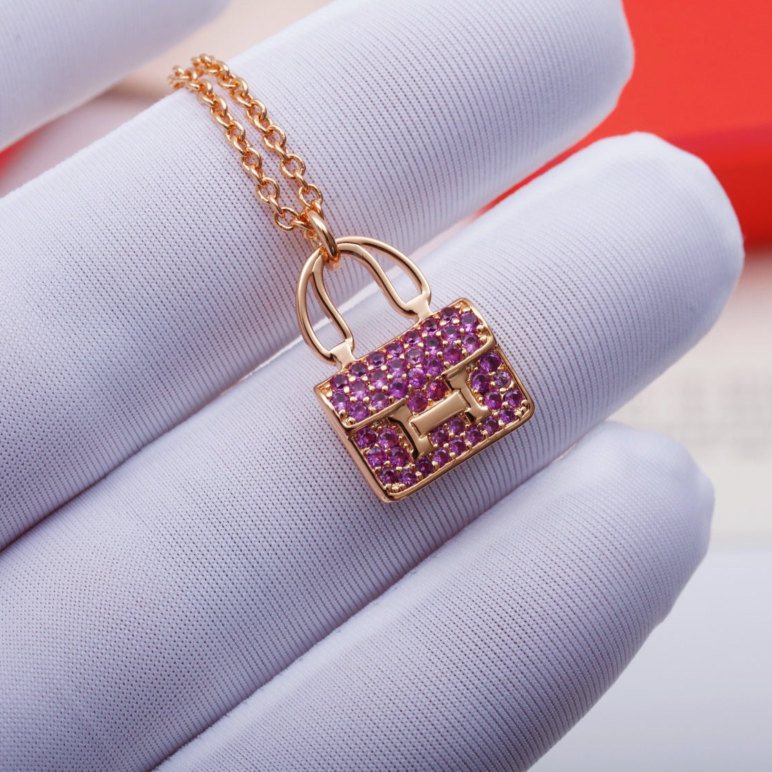¡®Lume Jewelry¡¯CONSTANCE PEDANT PURPLE DIAMOND NECKLACE