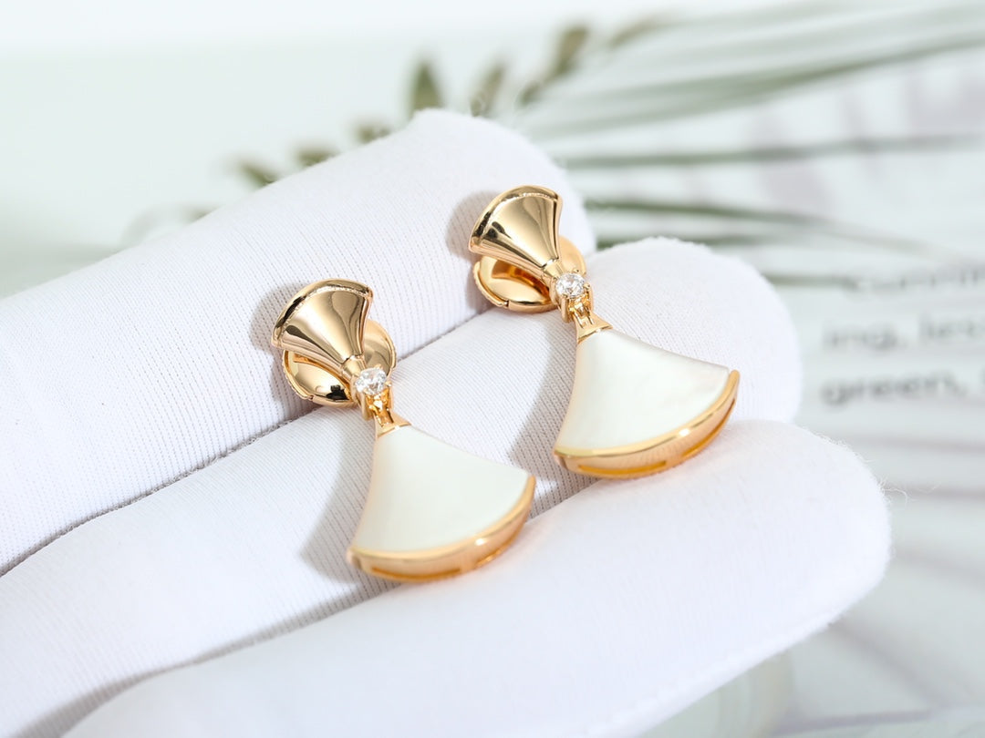 [Lume Jewelry]DREAM MOP PINK GOLD EARRINGS