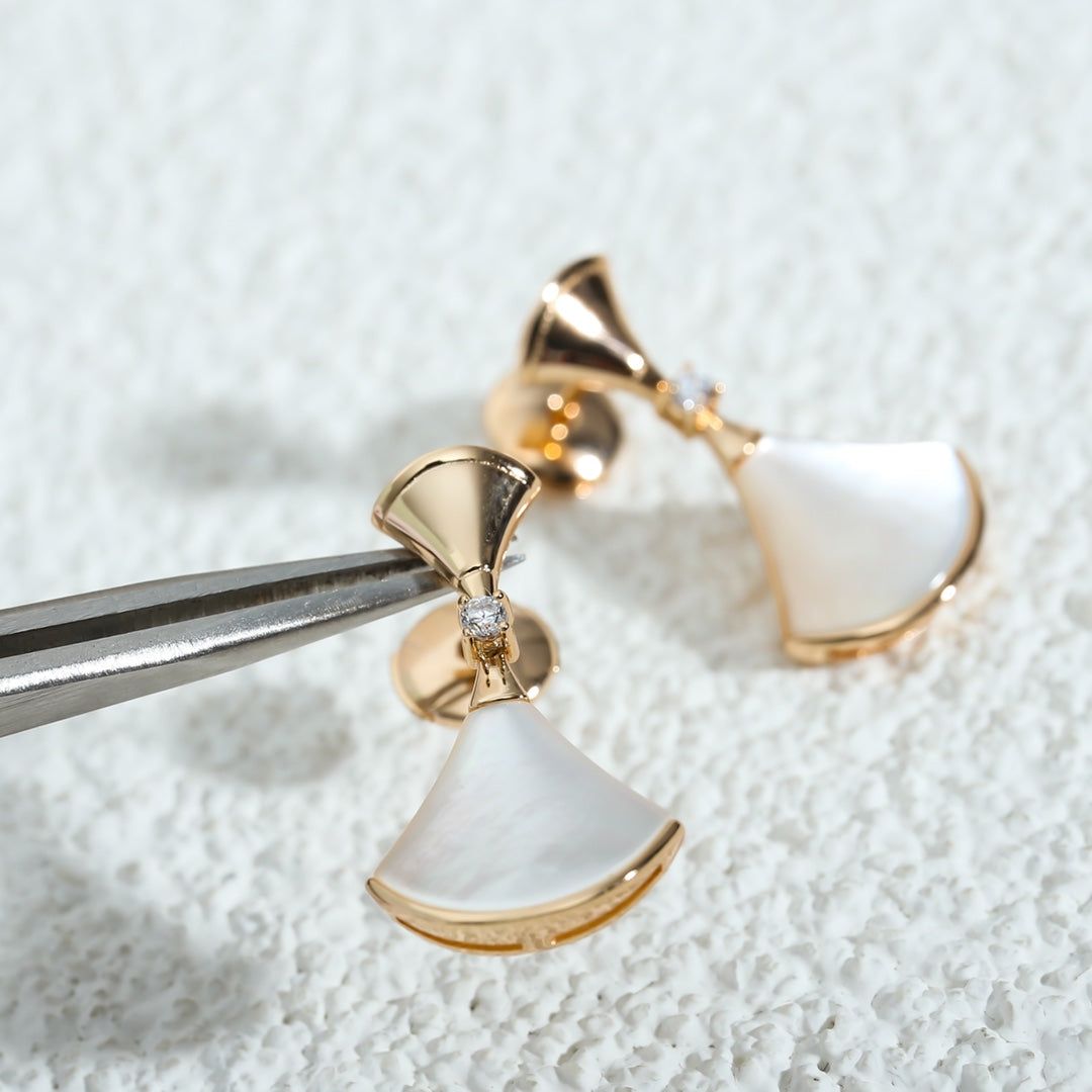 [Lume Jewelry]DREAM MOP PINK GOLD EARRINGS
