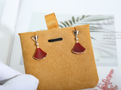 [Lume Jewelry]DREAM Carnelian PINK GOLD EARRINGS