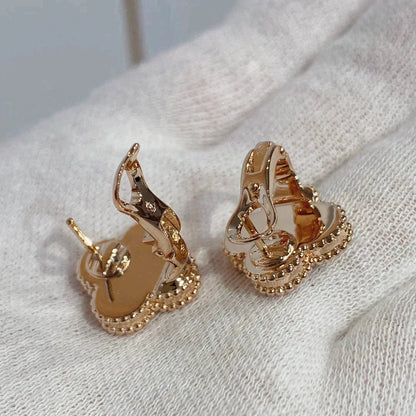 ¡®Lume Jewelry¡¯CLOVER MEDIUM 1 MOTIFS CARNELIAN  DIAMOND earrings