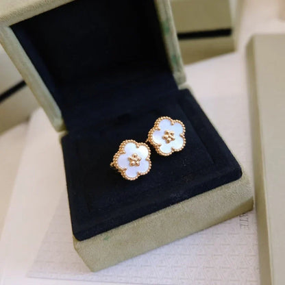 [Lume Jewelry]LUCKY WHITE MOP EARRINGS