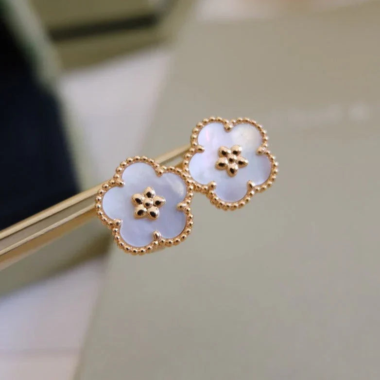 [Lume Jewelry]LUCKY WHITE MOP EARRINGS