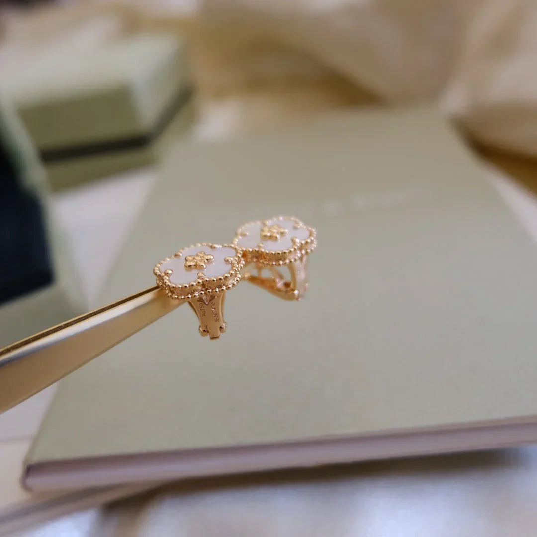 [Lume Jewelry]LUCKY WHITE MOP EARRINGS