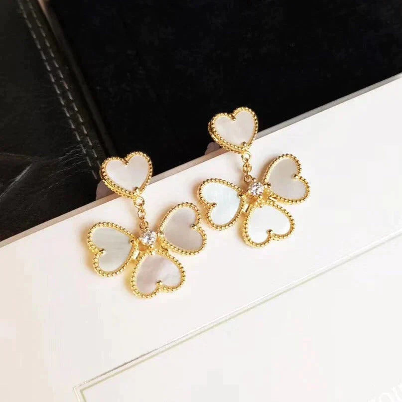¡®Lume Jewelry¡¯CLOVER SWEET WHITE MOP EARRINGS