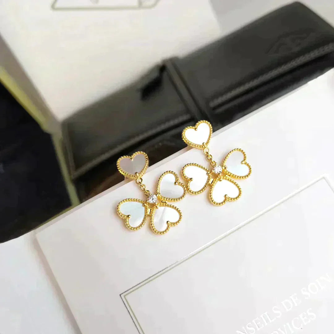 ¡®Lume Jewelry¡¯CLOVER SWEET WHITE MOP EARRINGS