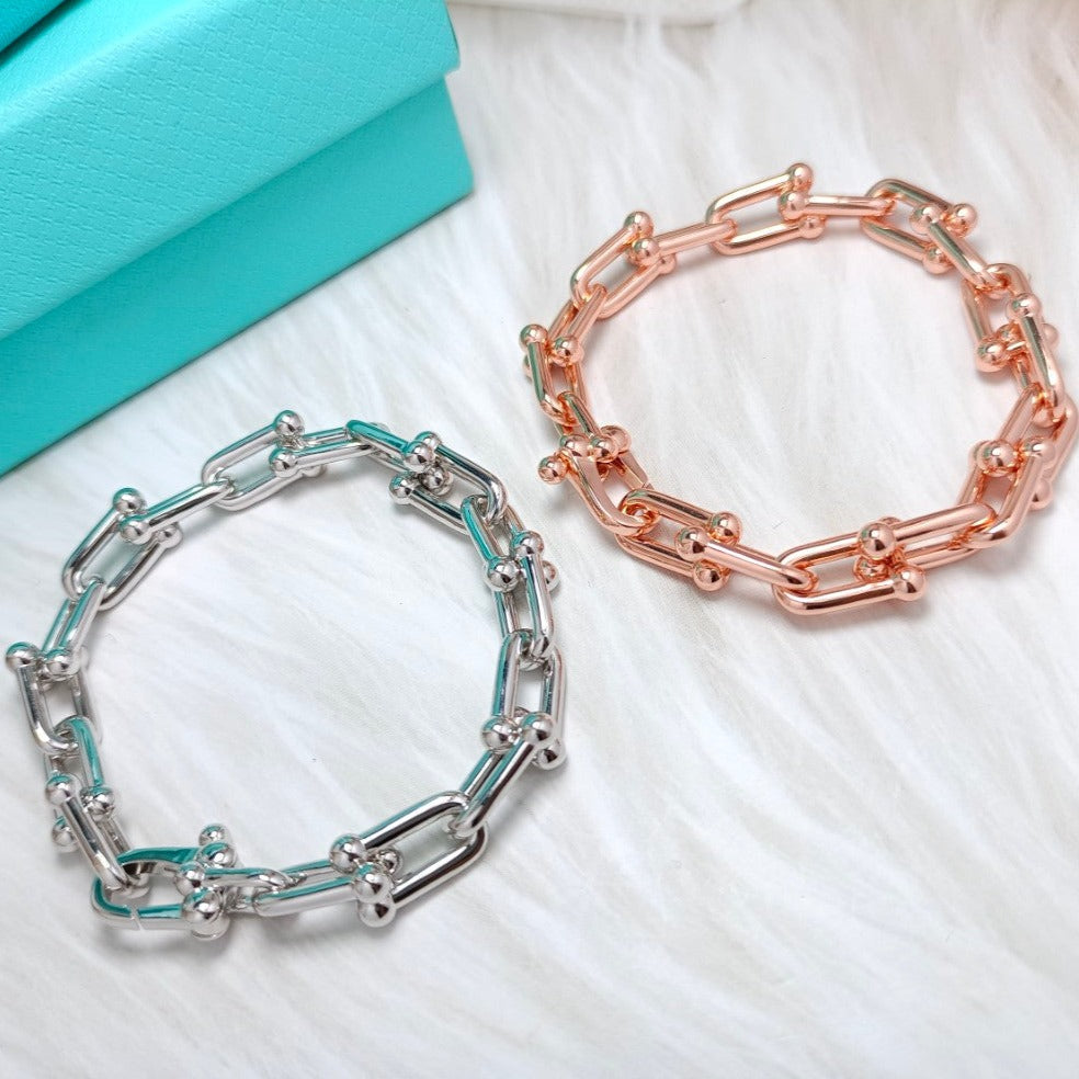 [Lume Jewelry]HARDWEAR BRACELET PINK GOLD AND SILVER