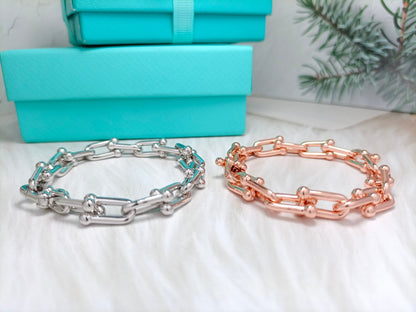 [Lume Jewelry]HARDWEAR BRACELET PINK GOLD AND SILVER