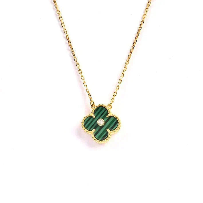 ¡®Lume Jewelry¡¯CLOVER 15MM DIAMOND TURQUOISE NECKLACE