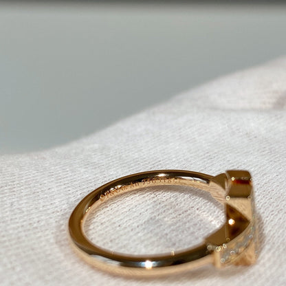 [Lume Jewelry]T WIRE MOP DIAMOND RING PINK GOLD