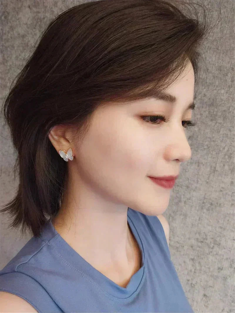 ¡®Lume Jewelry¡¯BUTTERFLY MOP DIAMOND EARRINGS