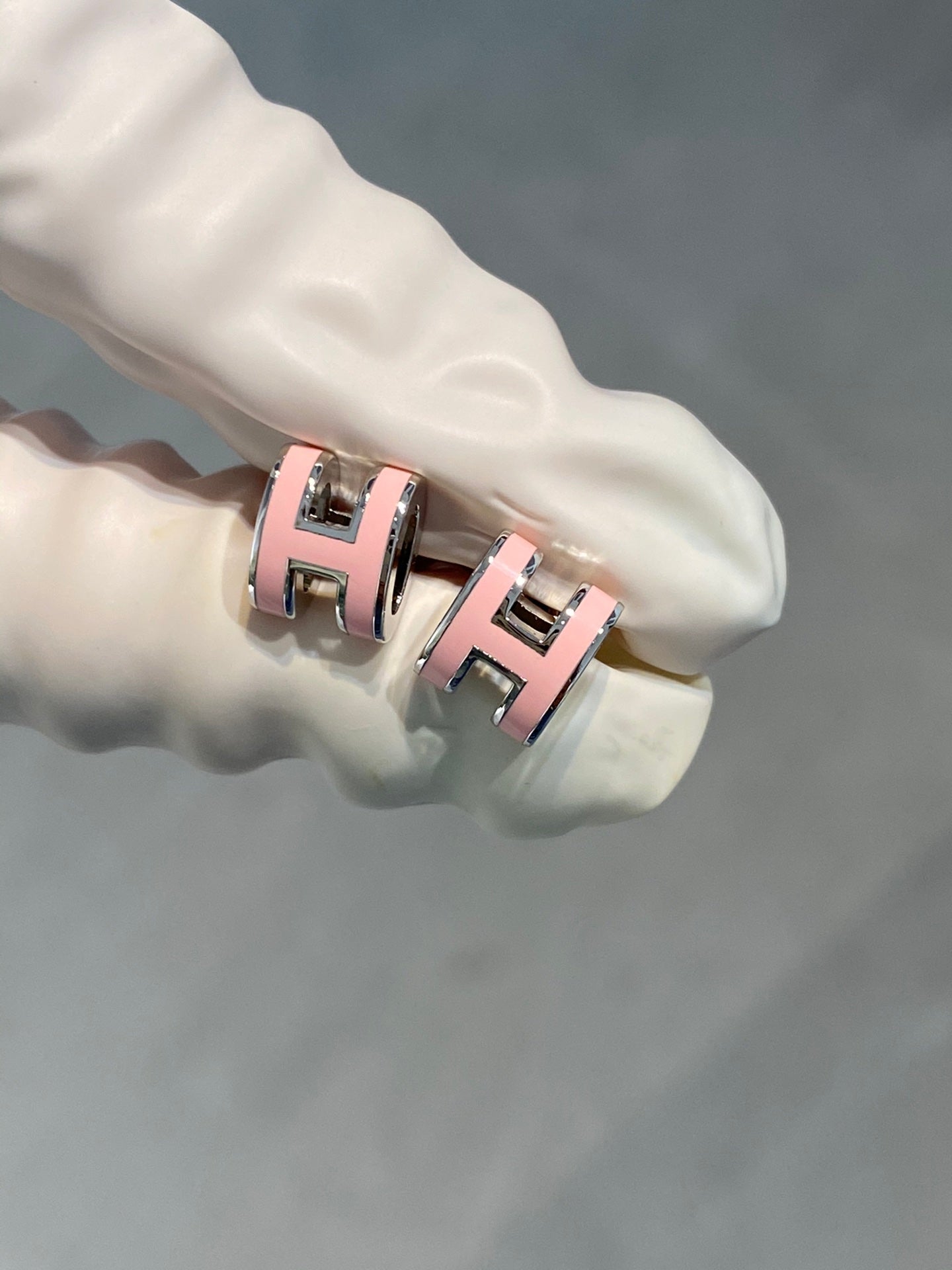 ¡®Lume Jewelry¡¯MINI POP H SILVER EARRINGS PINK