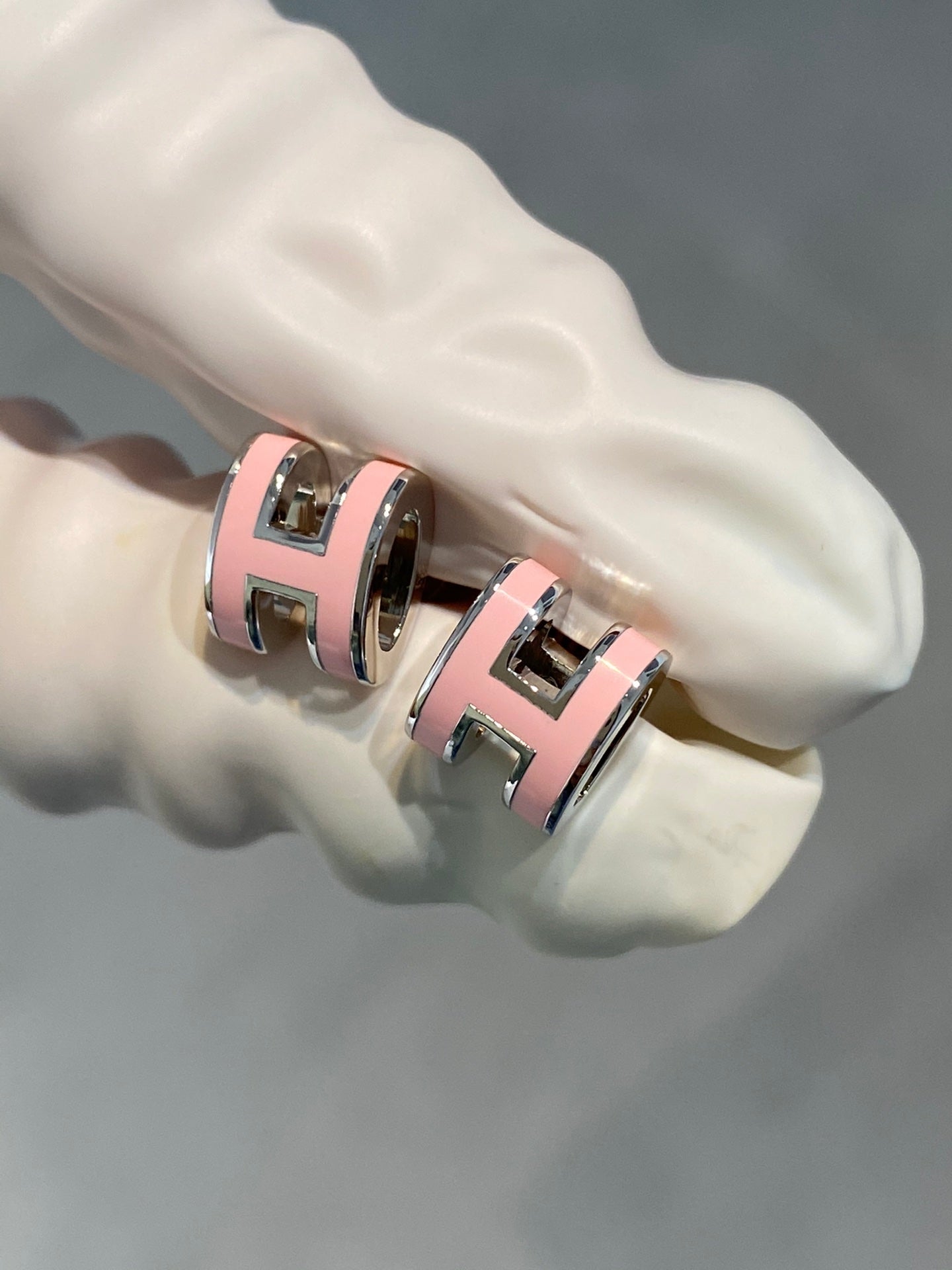 ¡®Lume Jewelry¡¯MINI POP H SILVER EARRINGS PINK