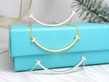 [Lume Jewelry]BIG SMILE PEDANT DIAMOND NECKLACE