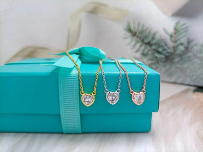 [Lume Jewelry]HEART BIG DIAMOND NECKLACE
