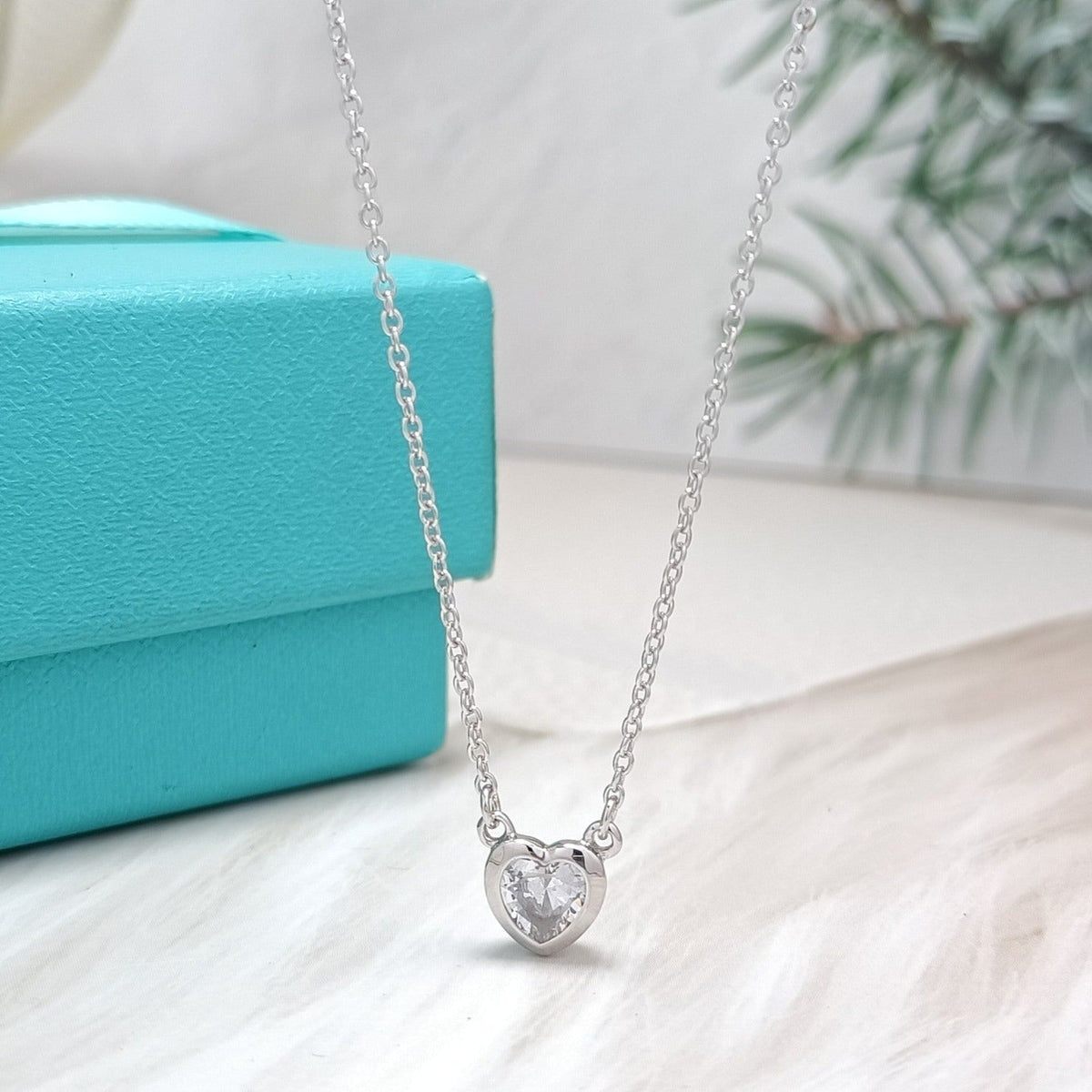 [Lume Jewelry]HEART BIG DIAMOND NECKLACE