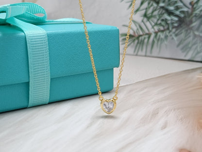 [Lume Jewelry]HEART BIG DIAMOND NECKLACE