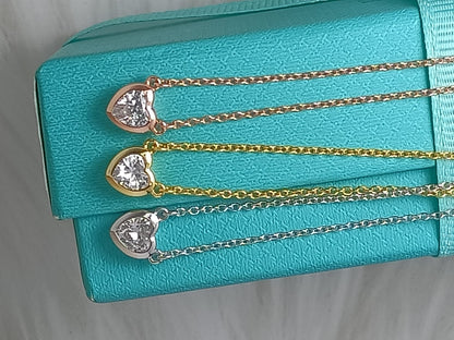 [Lume Jewelry]HEART BIG DIAMOND NECKLACE