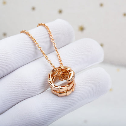 [Lume Jewelry]SERPENTI PINK GOLD NECKLACE DIAMOND