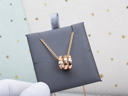 [Lume Jewelry]SERPENTI PINK GOLD NECKLACE DIAMOND
