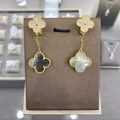 ¡®Lume Jewelry¡¯CLOVER  2 MOTIFS  DIAMOND  EARRINGS (MULTIPLE CHOICESç´