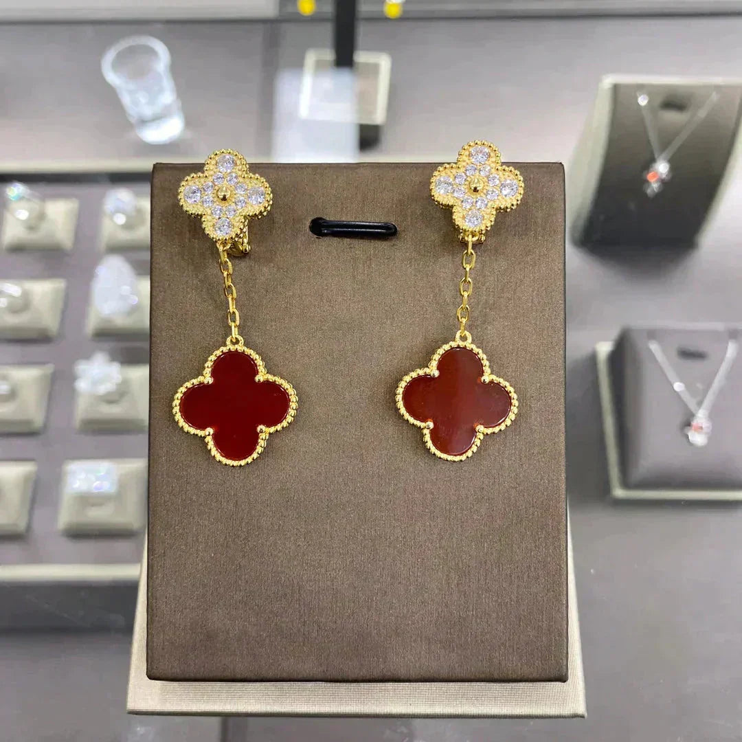 ¡®Lume Jewelry¡¯CLOVER  2 MOTIFS  DIAMOND  EARRINGS (MULTIPLE CHOICESç´