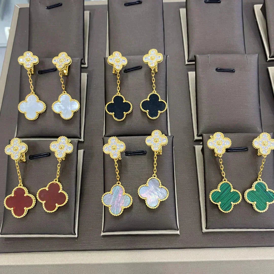 ¡®Lume Jewelry¡¯CLOVER  2 MOTIFS  DIAMOND  EARRINGS (MULTIPLE CHOICESç´