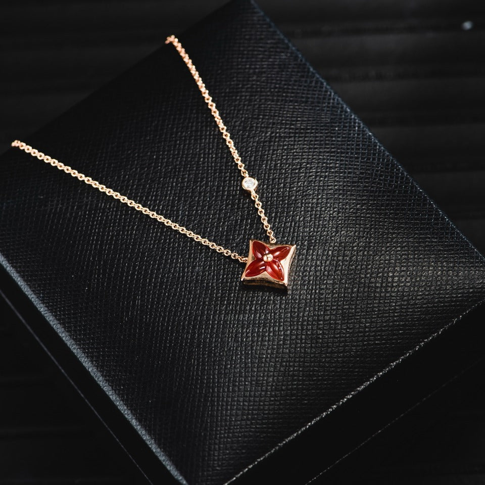 ¡®Lume Jewelry¡¯STAR NECKLACE PINK GOLD 1 DIAMOND