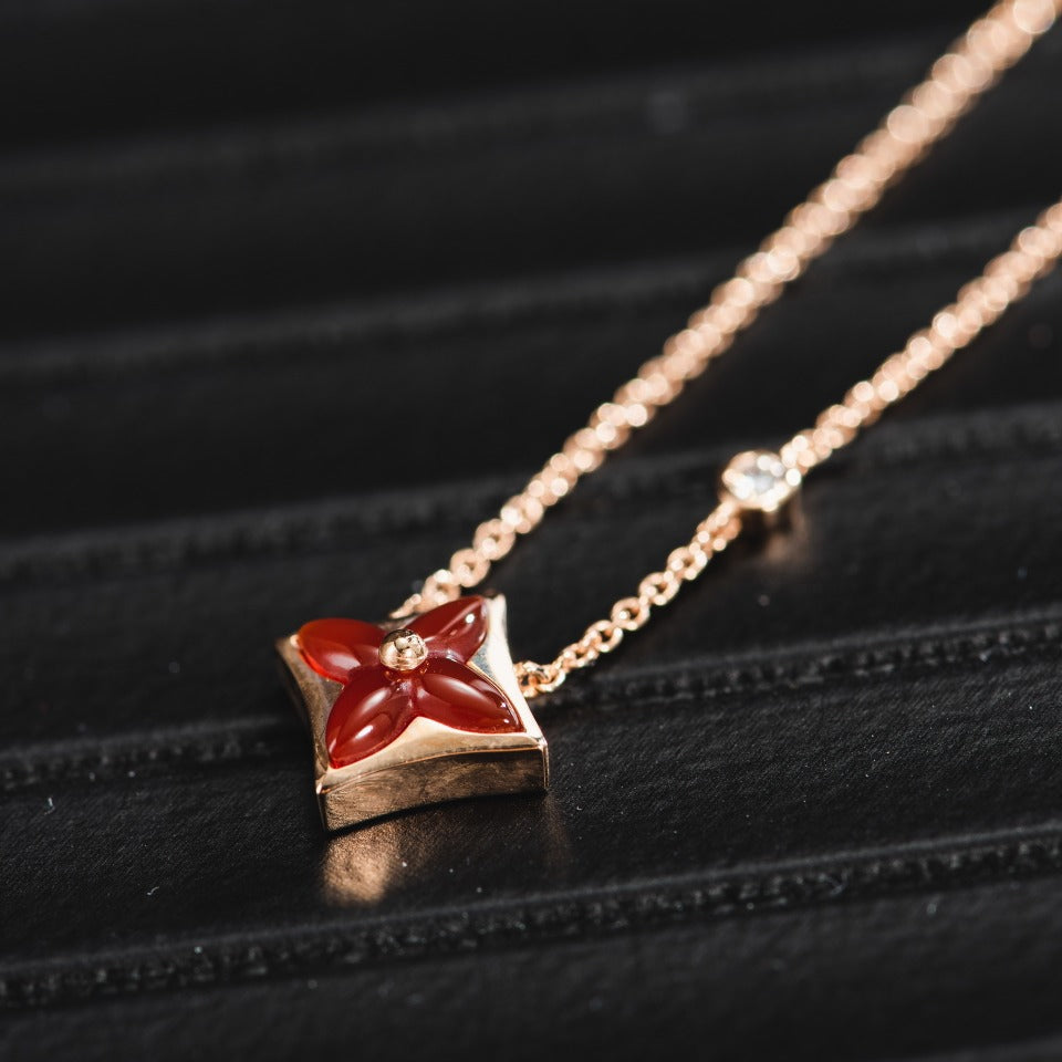 ¡®Lume Jewelry¡¯STAR NECKLACE PINK GOLD 1 DIAMOND