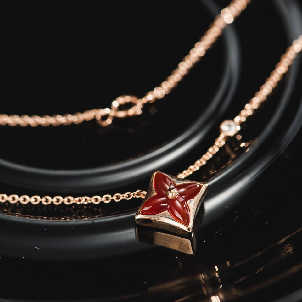 ¡®Lume Jewelry¡¯STAR NECKLACE PINK GOLD 1 DIAMOND