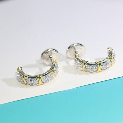 [Lume Jewelry]TWENTY STONE HOOP GOLD EARRINGS