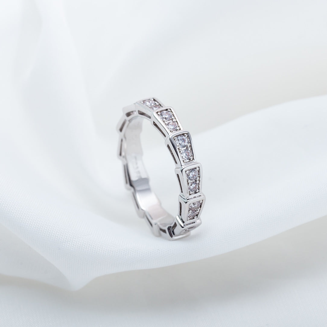 [Lume Jewelry]SERPENTI RING SILVER DIAMOND PAVED 3MM