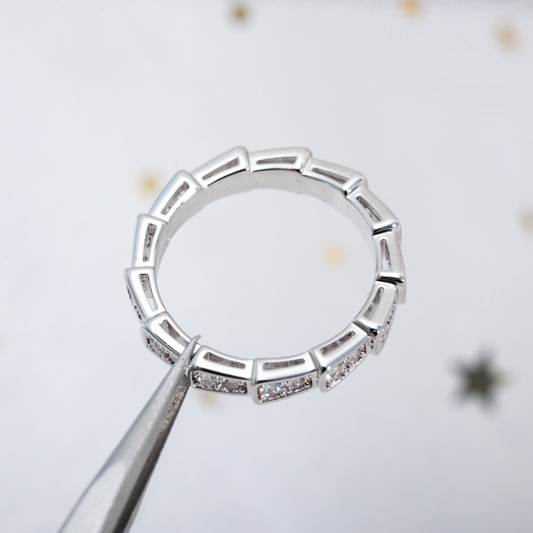 [Lume Jewelry]SERPENTI RING SILVER DIAMOND PAVED 3MM