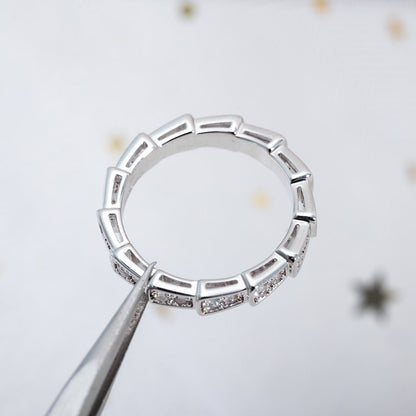 [Lume Jewelry]SERPENTI RING SILVER DIAMOND PAVED 3MM