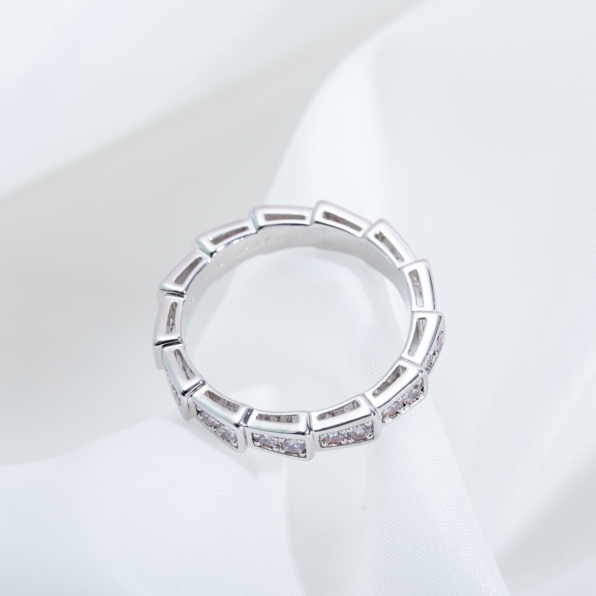 [Lume Jewelry]SERPENTI RING SILVER DIAMOND PAVED 3MM