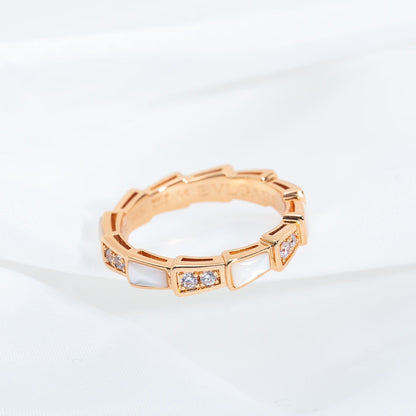 [Lume Jewelry]SERPENTI RING PINK GOLD DIAMOND MOP 3MM