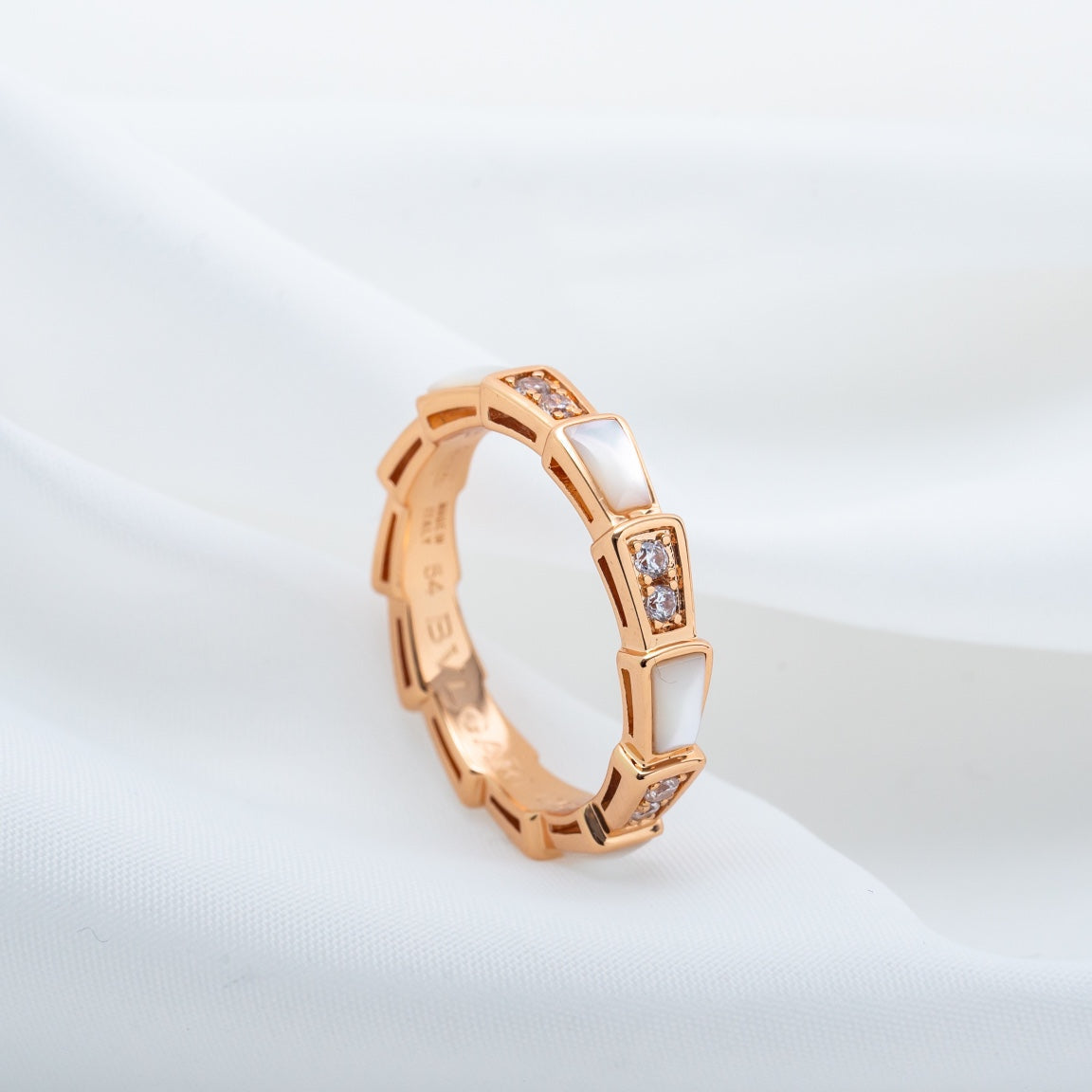[Lume Jewelry]SERPENTI RING PINK GOLD DIAMOND MOP 3MM