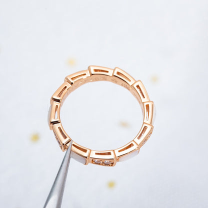 [Lume Jewelry]SERPENTI RING PINK GOLD DIAMOND MOP 3MM