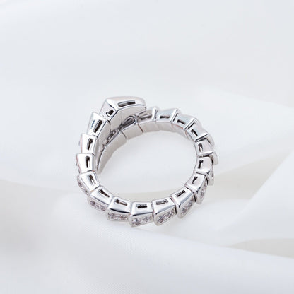 [Lume Jewelry]SERPENTI RING SILVER DIAMOND PAVED 4MM