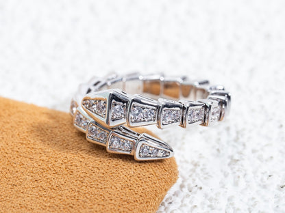 [Lume Jewelry]SERPENTI RING SILVER DIAMOND PAVED 4MM