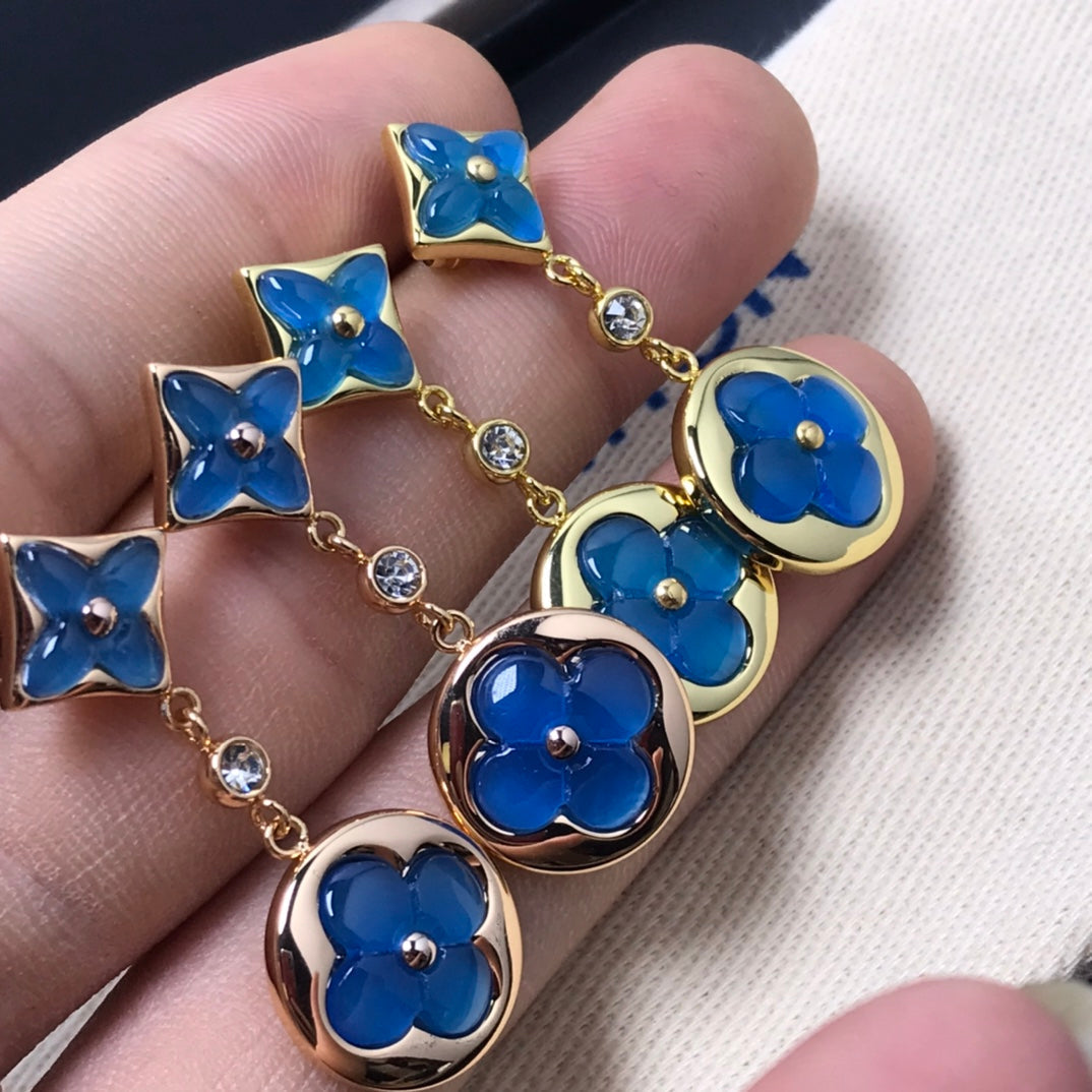 ¡®Lume Jewelry¡¯STAR AND SUN AGATE DIAMOND EARRINGS