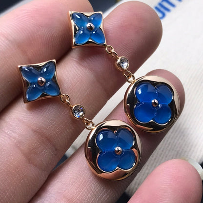¡®Lume Jewelry¡¯STAR AND SUN AGATE DIAMOND EARRINGS