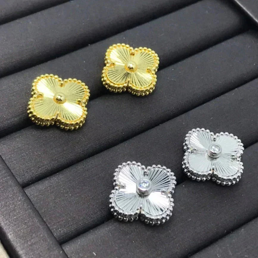 ¡®Lume Jewelry¡¯CLOVER MINI 9.5MM LASER EARRINGS