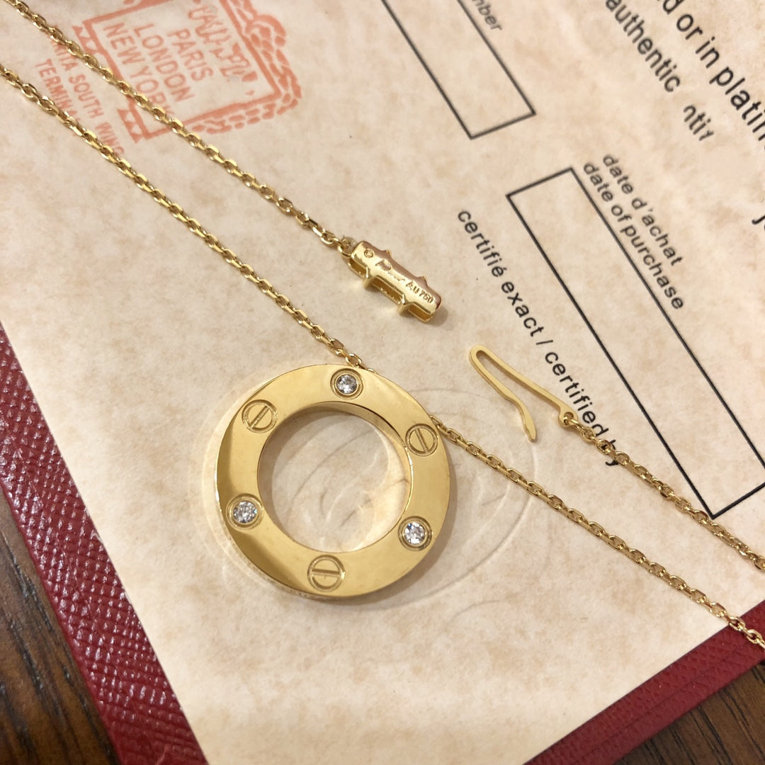 ¡®Lume Jewelry¡¯LOVE NECKLACE 16MM 3 DIAMONDS
