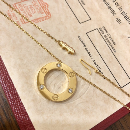 ¡®Lume Jewelry¡¯LOVE NECKLACE 16MM 3 DIAMONDS