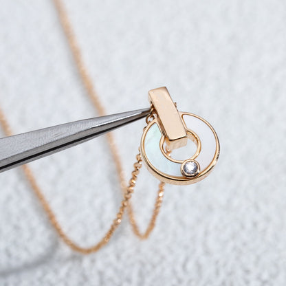 [Lume Jewelry]GARI NECKLACE PINK GOLD MOP