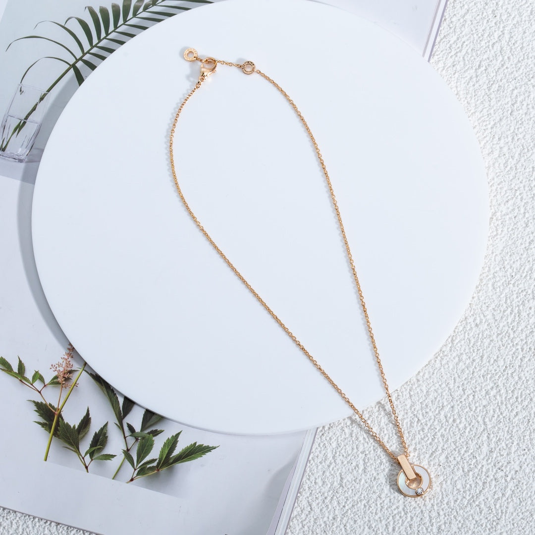 [Lume Jewelry]GARI NECKLACE PINK GOLD MOP