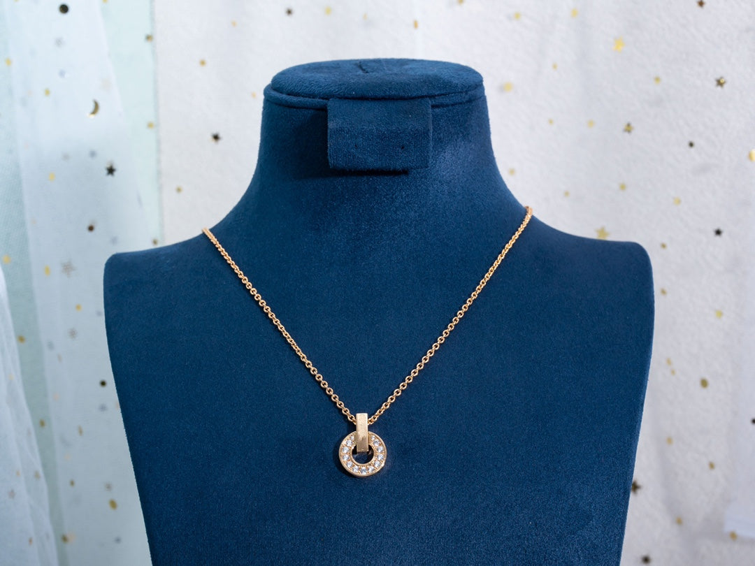 [Lume Jewelry]GARI NECKLACE PINK GOLD DIAMOND