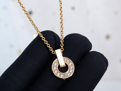 [Lume Jewelry]GARI NECKLACE PINK GOLD DIAMOND